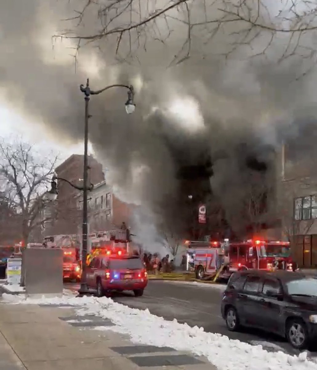 4th alarm of fire Buffalo NY, 745 Main St with partial collapse and extension to exposures