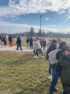 These are pictures from students at Hilton High School at about 9:50 am after the district says it received a threat of pipe bombs placed at all schools.  