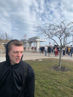 These are pictures from students at Hilton High School at about 9:50 am after the district says it received a threat of pipe bombs placed at all schools.  