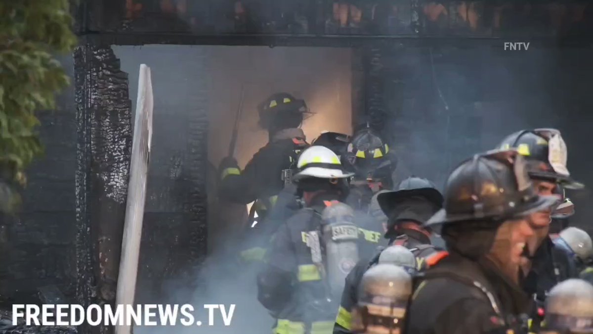 One person is dead after a heavy fire engulfed a home on 36th Avenue and 218th street in Bayside Queens, this morning