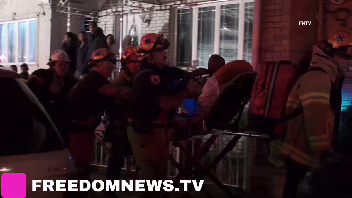 Critical injury at 3 alarm house fire that extended to neighboring structures on 106th Ave in Jamaica, Queens. According to FDNY radio transmissions, people were possibly trapped in attic of home.