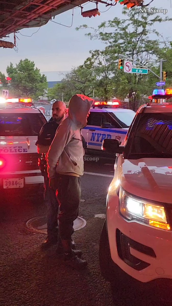 Brooklyn: 6th Avenue and 65th Street, 5 suspects wanted for stealing from an @ATT store approximately 6k worth of @Apple iPhones at gun-point in Long Island, NY, were arrested at around 7:45 pm by officers from the @NYPD68Pct after they were tracked in live time from the cellphones