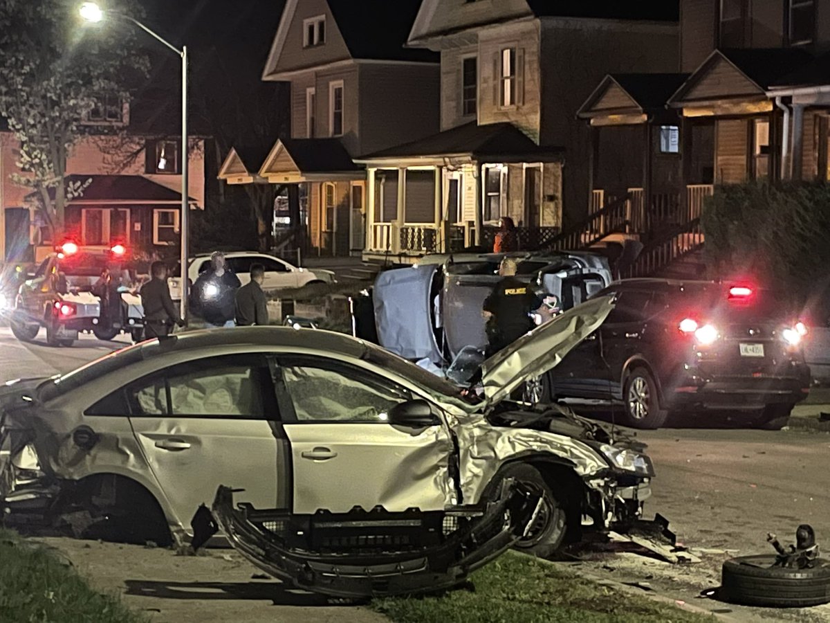 Police on scene of a crash on Reynolds Street and Columbia Avenue in Rochester. 