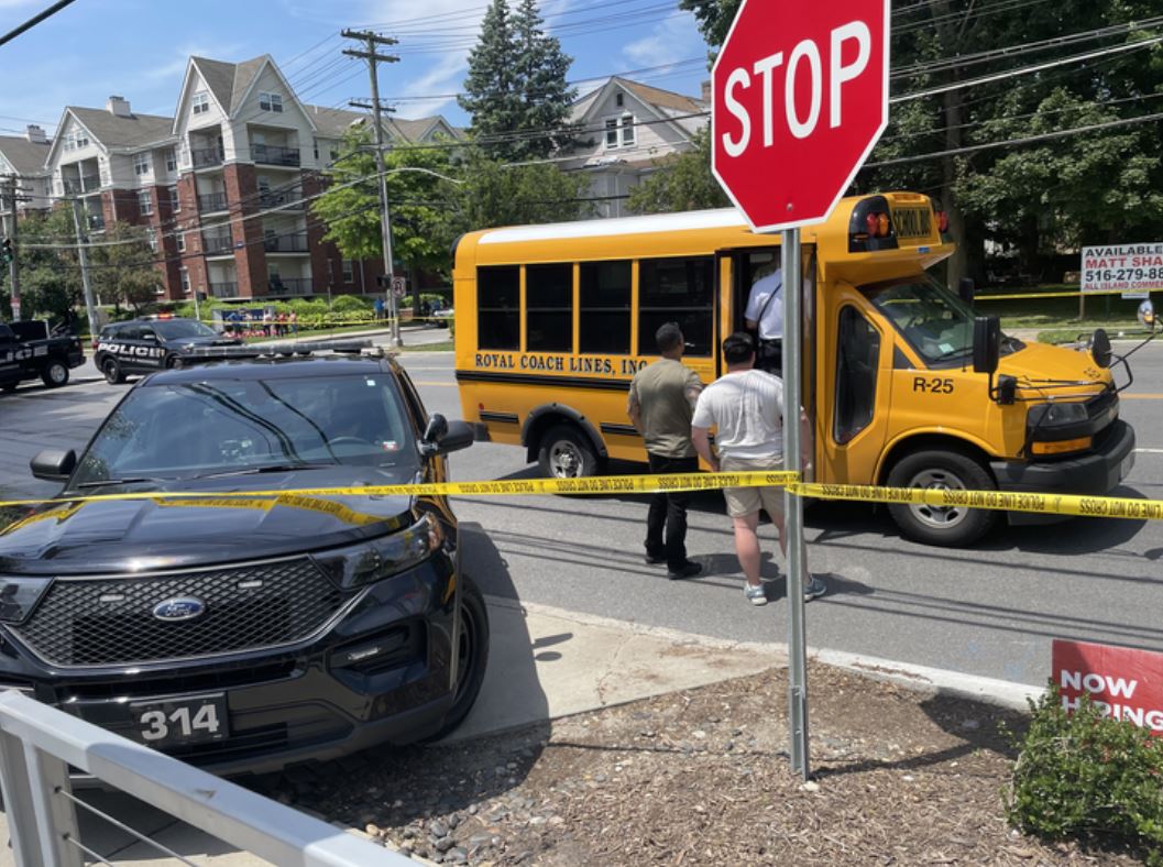 Kindergartener and mother fatally struck by school bus while walking to Westchester school