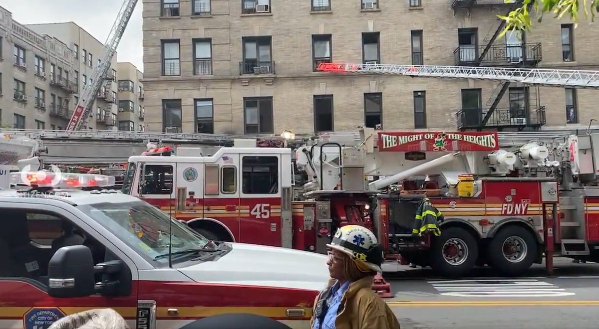 3 firefighters injured as 3-alarm blaze rages in Washington Heights