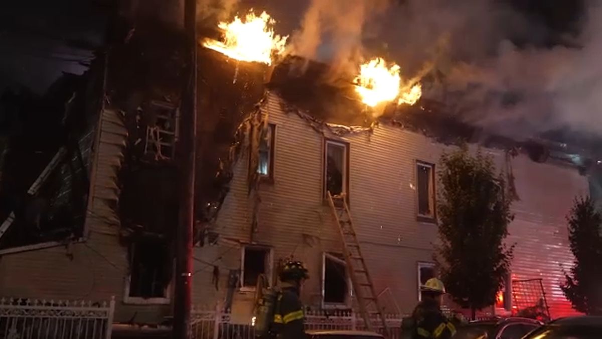 7 injured, including firefighter, after three-alarm fire burns through home in Jamaica, Queens