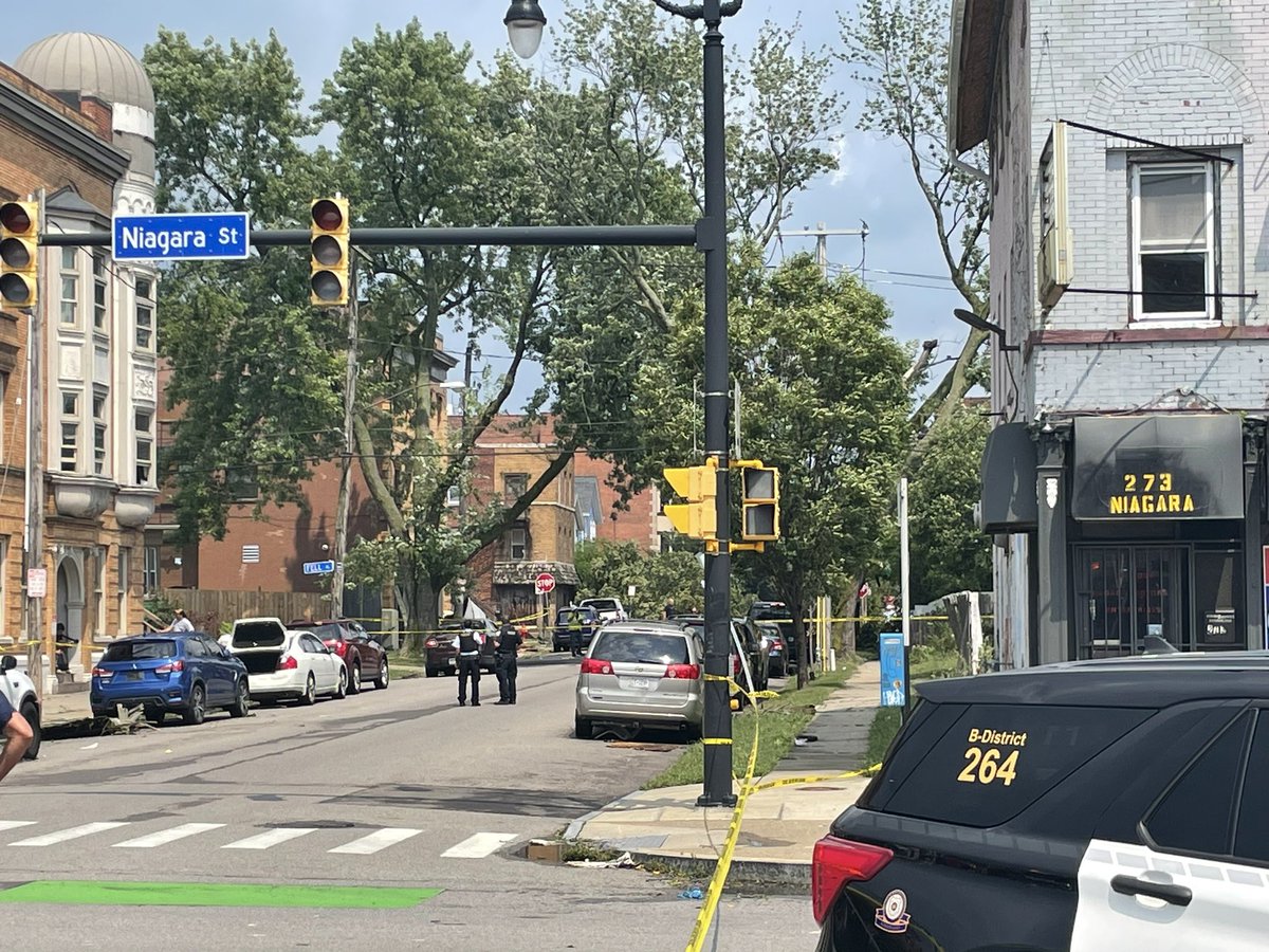 Storm assessment continues as a possible tornado smashed a part of Downtown Buffalo. This is the scene near Niagara Street and Carolina Street, where several trees are damaged or destroyed