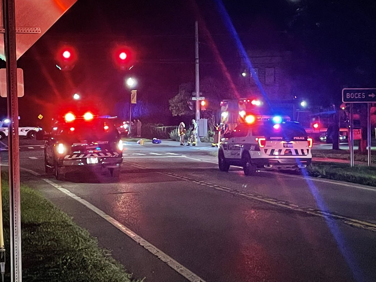 OgdenPoliceNY @monroesheriffny and @SpencerportFD on scene of a crash at N Union Street and Big Ridge Road in Spencerport.