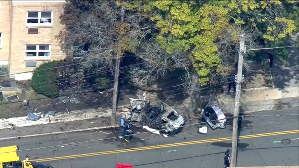 2 people killed, 3 others injured after car crashes into White Plains building, bursts into flames