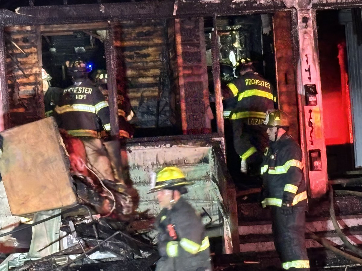 Second alarm house  fire on Magnolia Street in the city. No one was living in the house. One firefighter taken to the hospital with minor burns. Cause under investigation. A second alarm was called due to the size of the fire