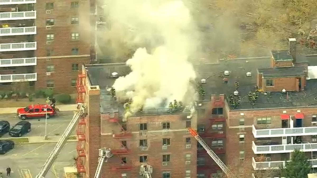 FDNY battling apartment fire in Howard Beach