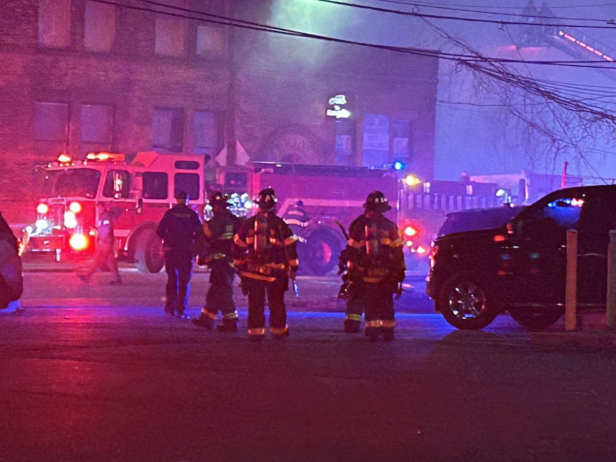 Moved angles over to Main Street and Canal Street where heavy smoke is showing