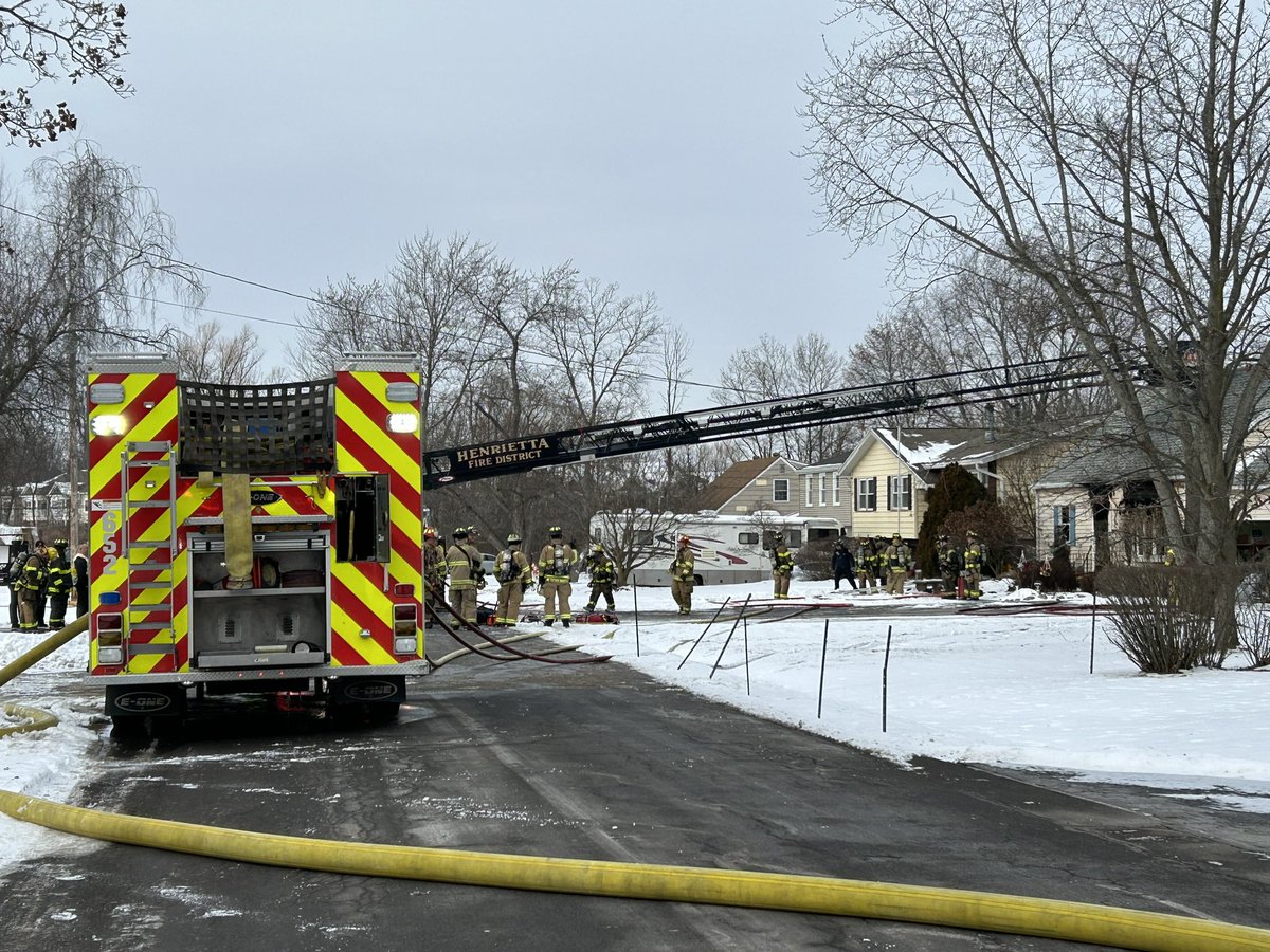 of a House Fire on Wright Road in Henrietta.  