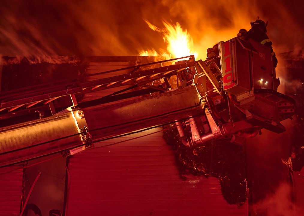 Fire marshals in Brooklyn are investigating what caused a ferocious, four-alarm fire on Saturday night that left 10 families homeless