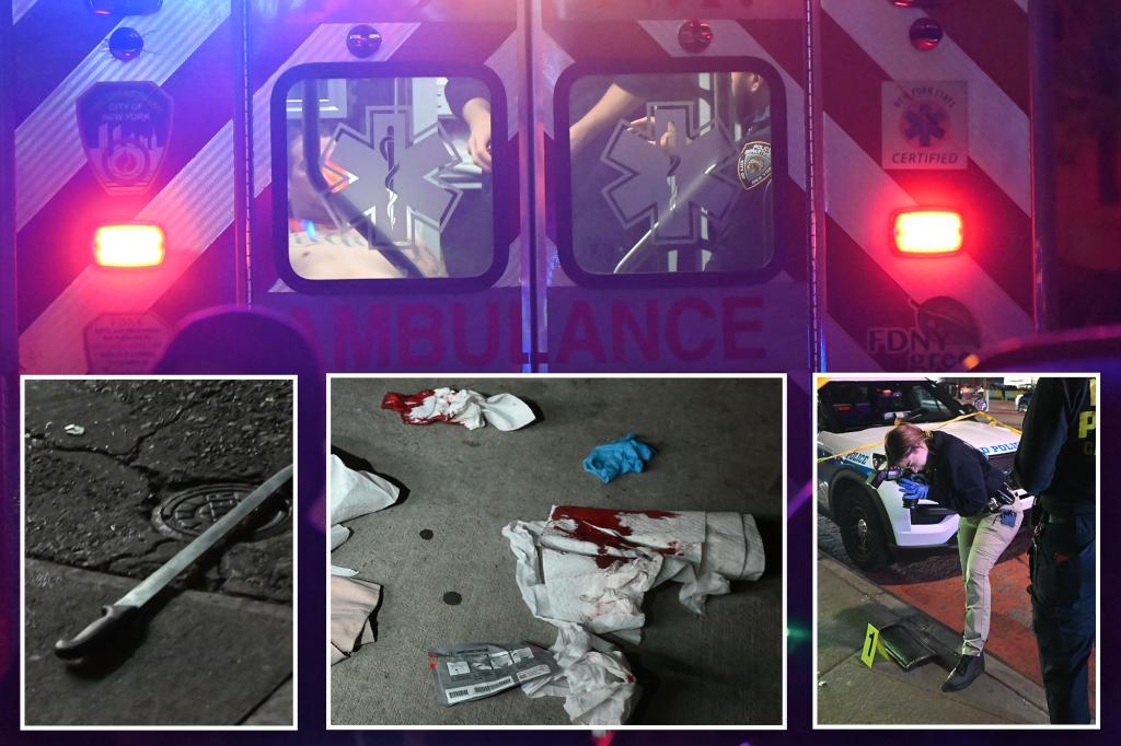 2 men stab each other with machete on NYC street