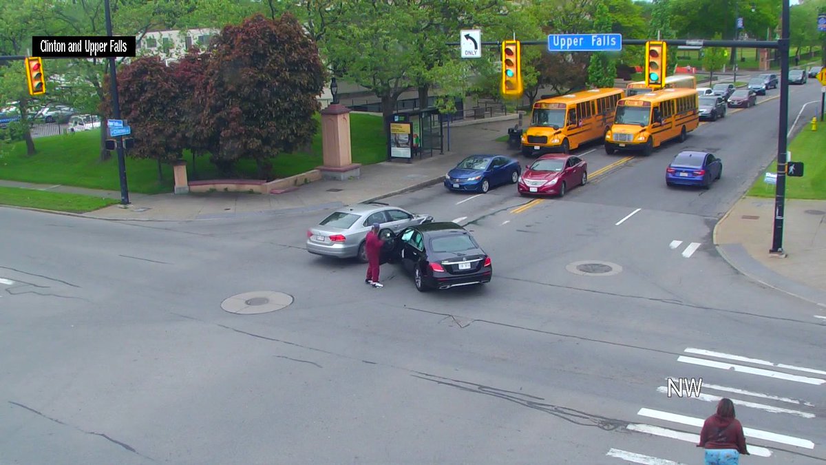 N. CLINTON & UPPER FALLS - MVA with injuries and report of a female possibly attempting to leave the scene on foot