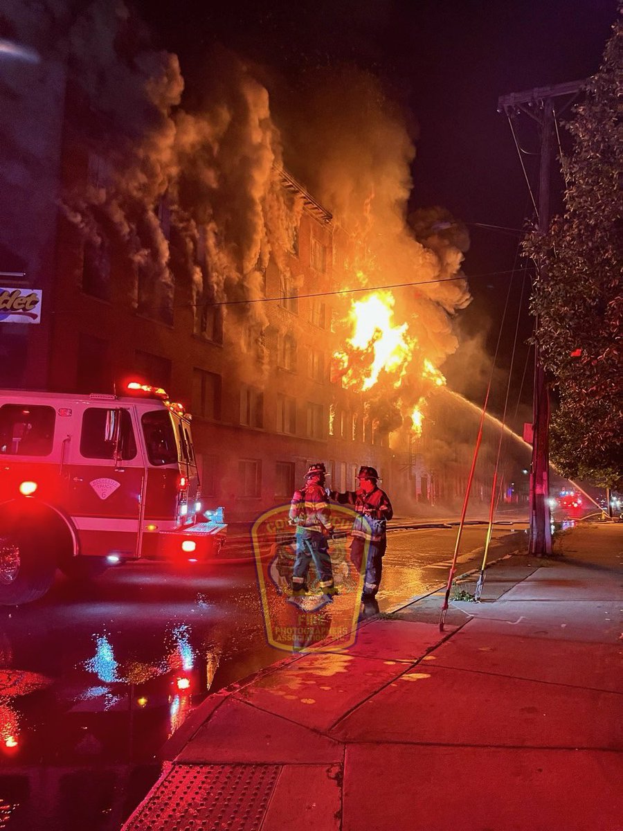 CFPA New York State member Jon Tenca   is on the scene of a 3 alarm building fire in Rochester, NY