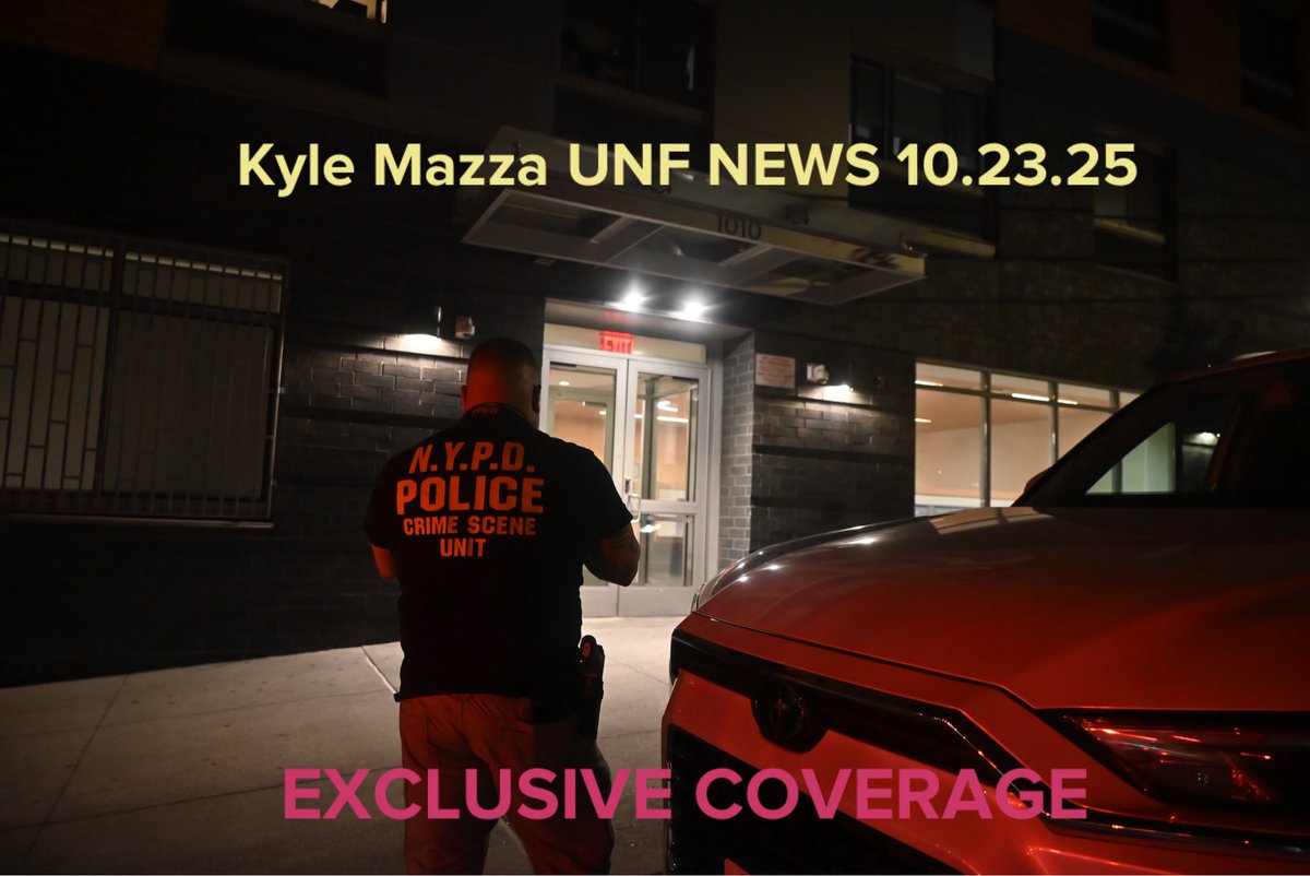 Members of the NYPD crime scene unit executed a search warrant and collected evidence on October 23, 2025 after a child was critically stabbed multiple times to the head, an adult woman was stabbed to the abdomen with other children uninjured including suspect Joshua Burnside being taken into custody at 1010 East 173 Street 