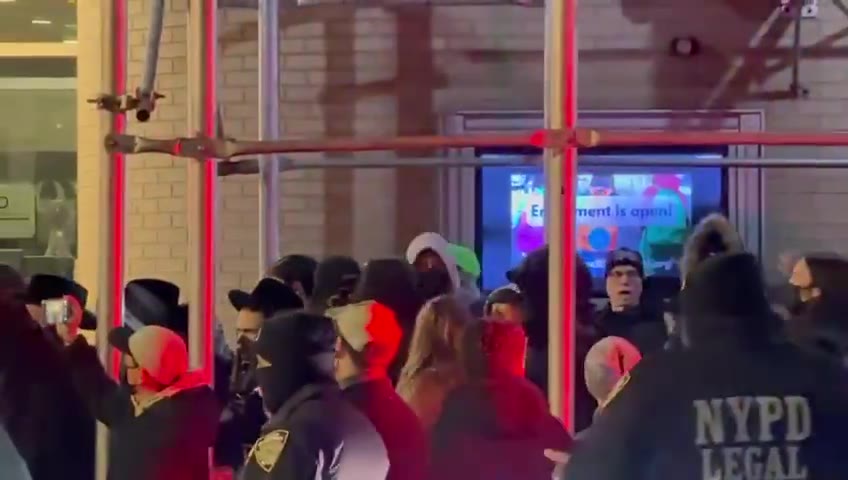 Antisemites have showed up outside Park East synagogue and are chanting for intifada. The Rabbi of the synagogue is a holocaust survivor who remembers vividly the horrors of Kristallnacht