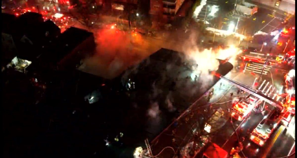 The FDNY is operating at a 4-alarm fire at 1234 E Gun Hill Road in the Bronx