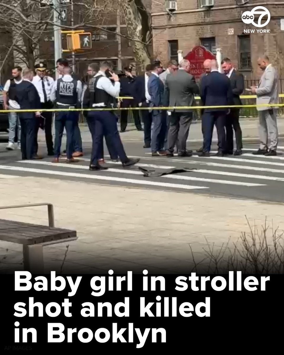 A 7-month-old child was shot and killed while with her mother in Brooklyn on Wednesday afternoon.It happened at Humboldt and Moore streets around 1 p.m.Officials say the child was being pushed in a stroller by her mother when the shots were fired nearby