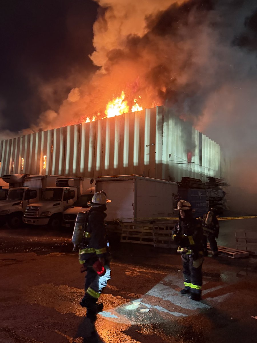 FDNY responded to a report of an odor of smoke at 130-17 23rd Avenue in College Point, Queens. Upon arrival, units discovered heavy fire conditions.“The fire was located inside a lumber yard, which presented a significant fuel load