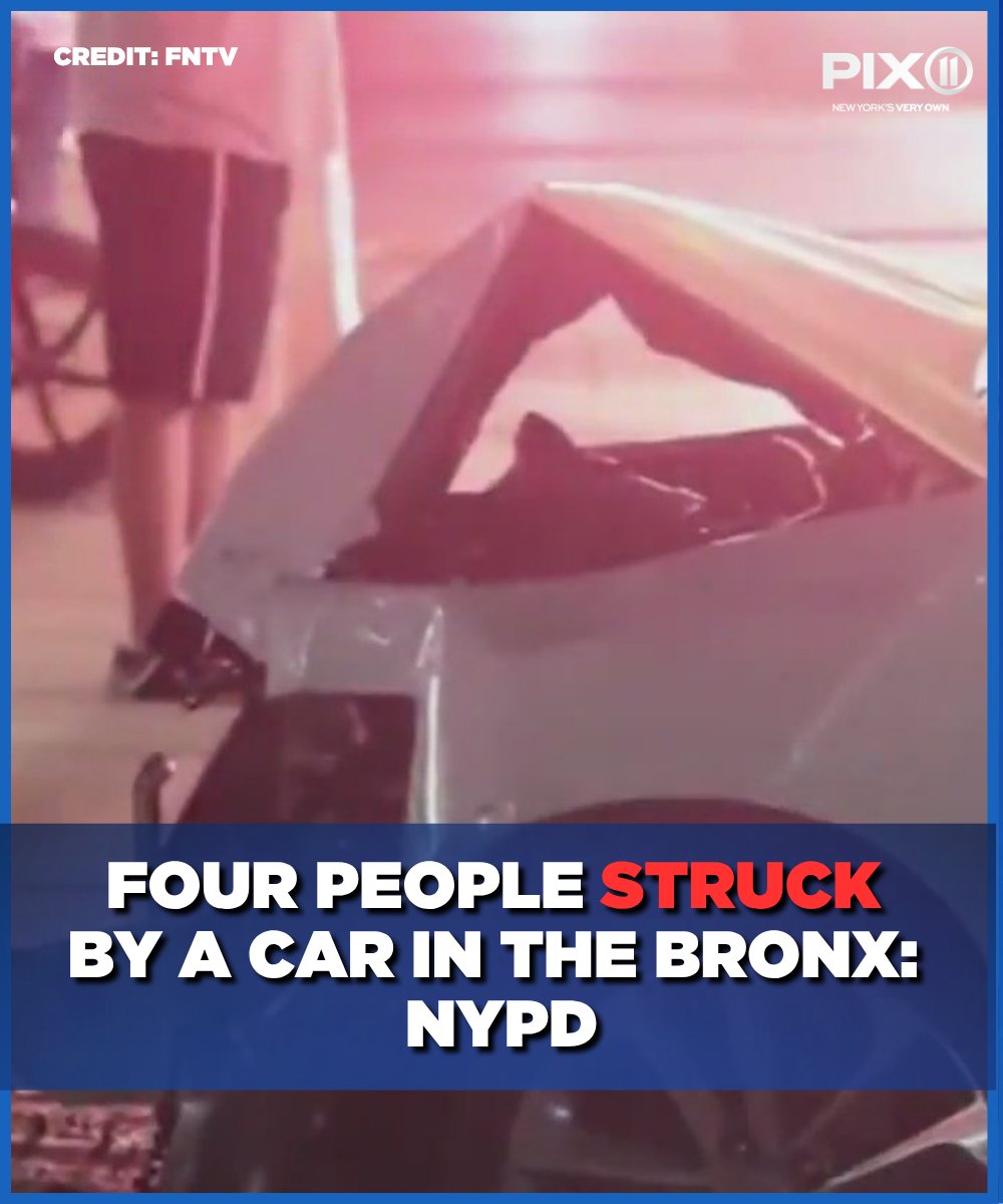 Four people are recovering after authorities say they were injured after being struck by a vehicle near a busy South Bronx corridor on Monday night
