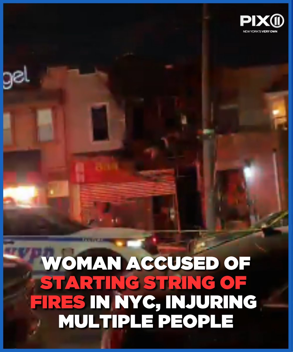 A woman is accused of torching several buildings in a string of fires that injured multiple people, police say