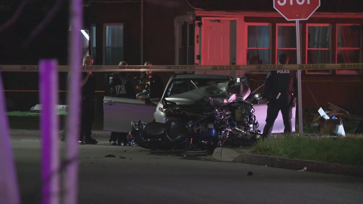 A motorcyclist died after a crash at an intersection in Rochester's northwest side