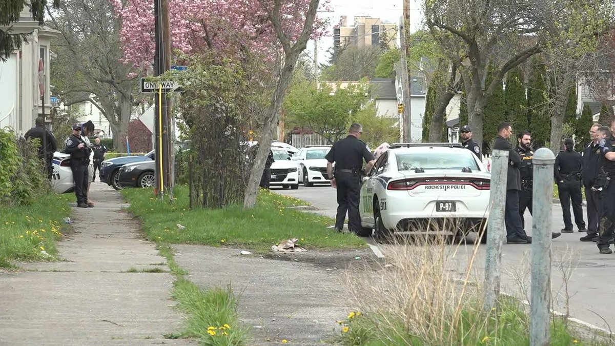 A 19-year-old man was detained after a foot pursuit and standoff this morning in Rochester stemming from a report from a rental car company that tracked a stolen vehicle on Conkey Avenue, according to police