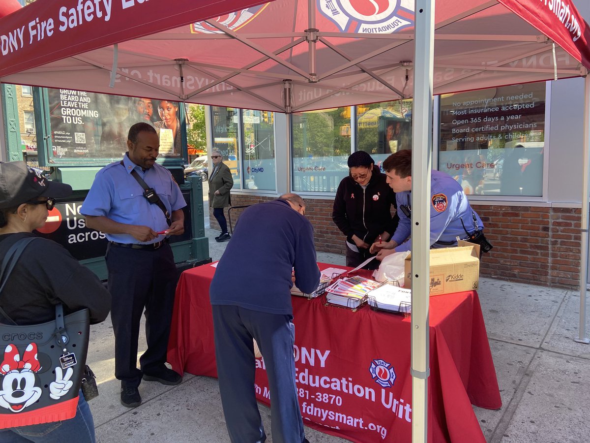 Fatal fire  207 Dyckman Street in Manhattan, the FDNY's Fire Safety Education Unit is in the neighborhood sharing lifesaving information in front of 217 Dyckman Street. Members will be there until 2 p.m. Tuesday