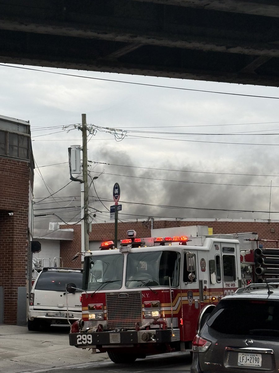 FDNY members battled a 3-alarm fire on Monday morning at a commercial occupancy at 117-18 104th Avenue in Queens. Arriving units encountered heavy smoke and a large volume of fire throughout the structure and immediately initiated an aggressive attack. 