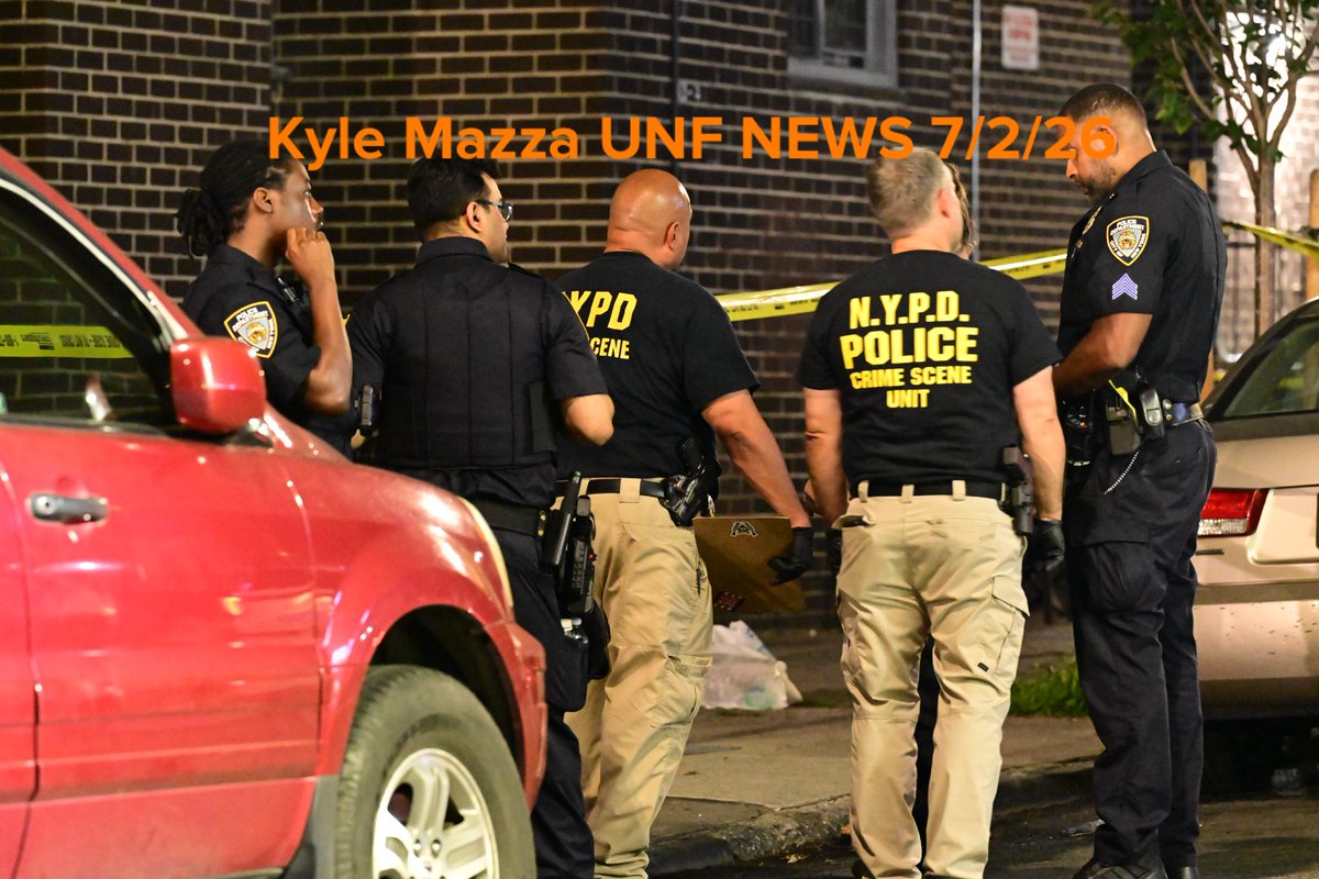 Members of the NYPD Crime Scene Unit work the scene where a 52-year-old man died after being found critically injured outside of a building near the Van Siclen Av MTA subway station in the area of Pitkin Avenue and Van Siclen Avenue in the East New York neighborhood of Brooklyn, New York, United States on July 2, 2026. 