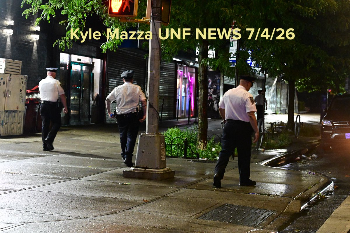 NYPD officers work the scene where eight people were shot in a mass shooting in Coney Island, Brooklyn, New York, United States on July 4, 2026. After 10:00 PM police officers responded to the area of West 30th Street and Surf Avenue where eight people were shot. A 37-year-old man was shot to the shoulder, a 33-year-old man was shot to the chest, a 25-year-old woman was shot to the leg, a 21-year-old woman was shot to the chest, a 14-year-old boy was shot to the thigh, a 12-year-old boy was shot to the leg, a 7-year-old boy was shot to both legs and a 6-year-old boy was shot to the stomach.