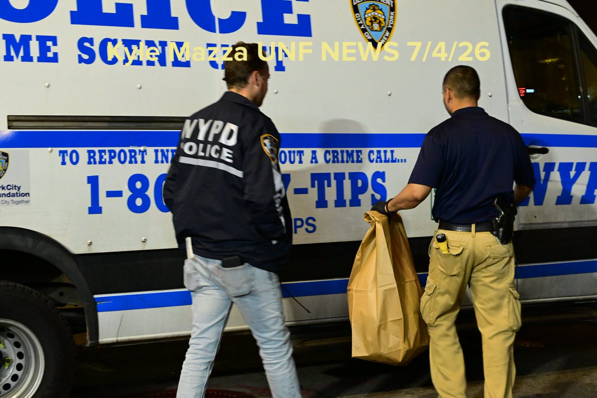 Members of the NYPD Crime Scene Unit collected evidence, marked shell casings with evidence markers and worked the scene where eight people were shot in a mass shooting in Coney Island, Brooklyn, New York, United States on July 4, 2026. 