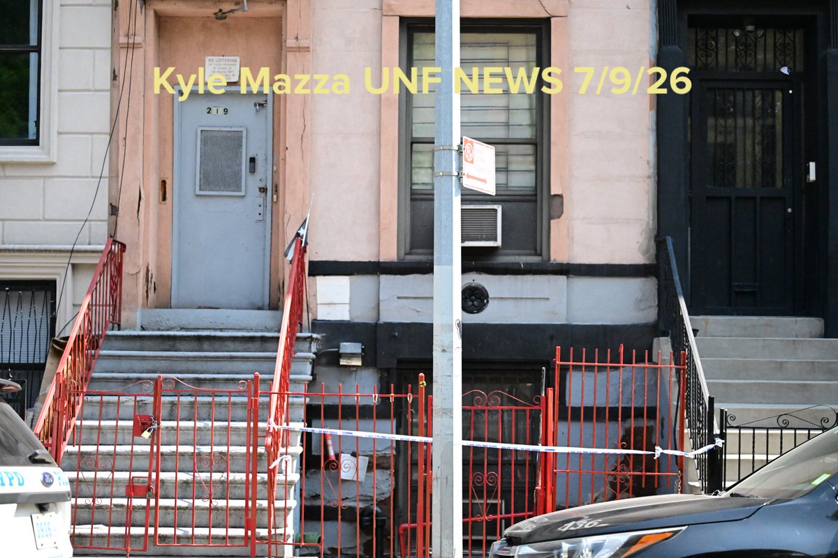 NYPD officers work the scene after skeletal remains were found inside of 219 East 115 Street within the confines of the 25 precinct in East Harlem, Manhattan, New York, United States on Thursday, July 9, 2026. Wednesday afternoon at approximately 3:46 PM police responded to the location and discovered the skeletal remains. The NYC Office of the Chief Medical Examiner is conducting a forensic investigation and anthropology along with NYPD detectives and the NYPD crime scene unit were investigating at the scene.
