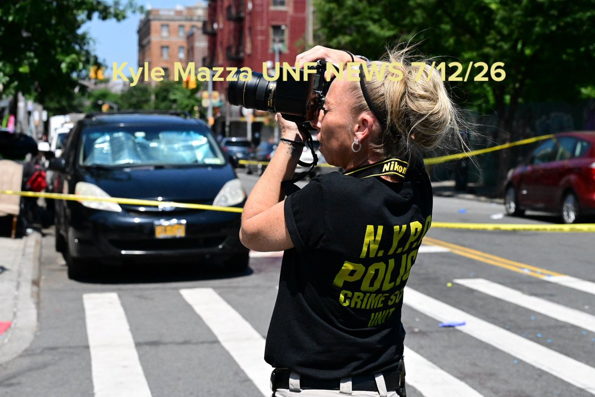 Members of the NYPD Crime Scene Unit work the scene and swabbed blood, collected evidence and documented the area where a 46-year-old man was fatally stabbed multiple times to the body in the area of Grand Concourse and East 183 Street in Bronx, New York, United States on July 12, 2026. Sunday morning at approximately 6:48 AM, the stabbing took place and the victim was transported to the hospital where he was pronounced dead.