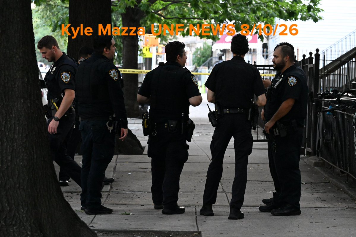 NYPD officers work the scene where 16-year-old John Nunez was fatally shot to the head inside of 1346 Prospect Avenue within the confines of the 42 precinct in Bronx, New York, United States on Monday