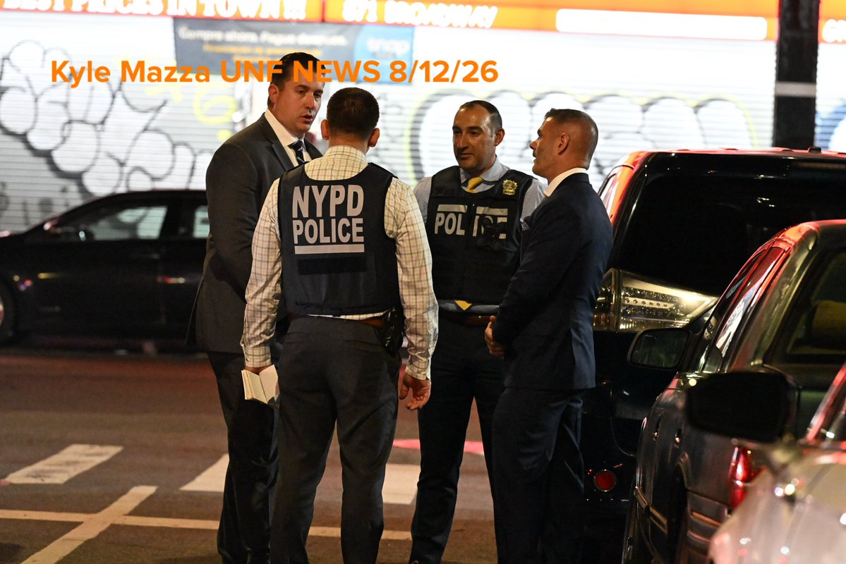 NYPD officers work the scene where a man was fatally shot multiple times to the body in the area of Lewis Avenue and Broadway within the confines of the 81 precinct in Brooklyn, New York, United States 