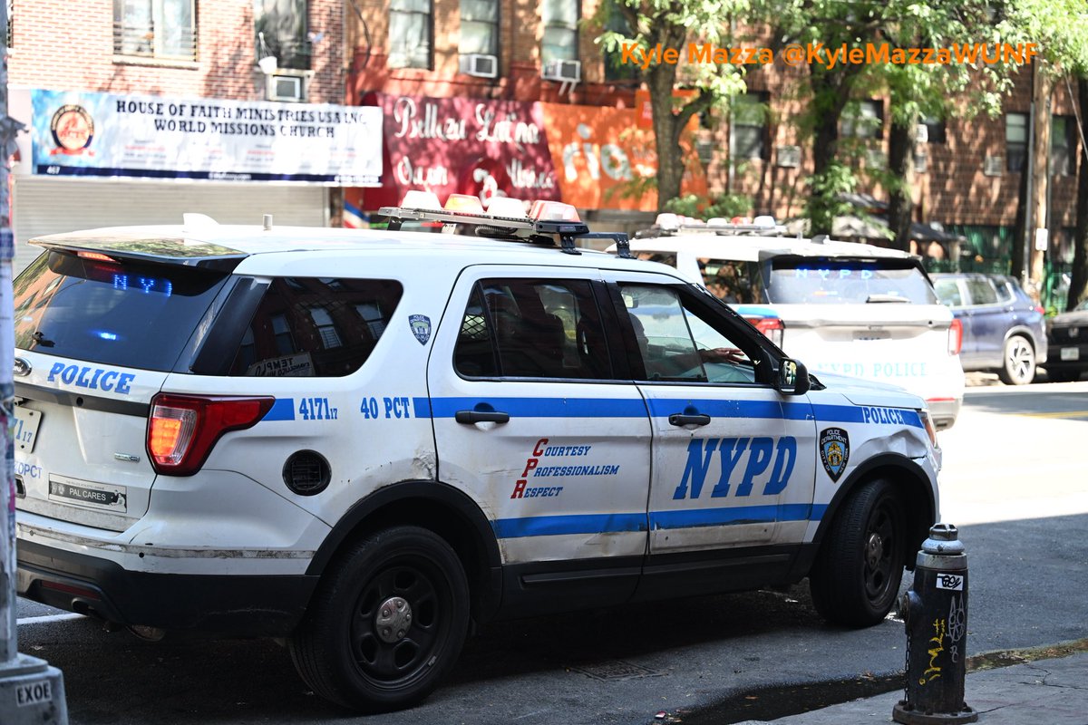 NYPD officers work the scene where a 31-year-old man was shot at 460 East 138 Street near a deli in Bronx, New York, United States on Monday, September 14, 2026. Monday afternoon the shooting transpired, the victim was transported to the hospital and at this time there are no arrests.