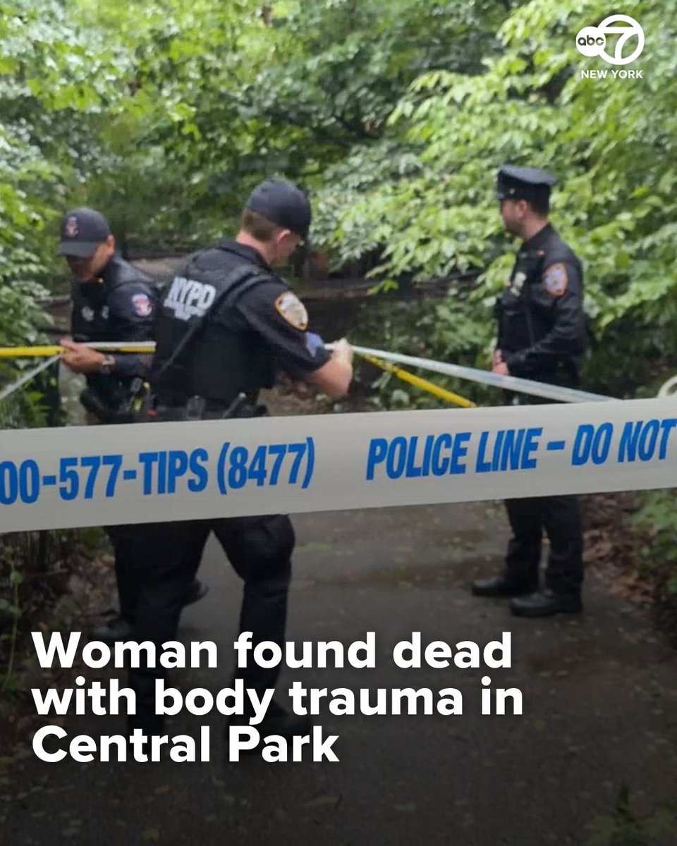 The NYPD is conducting an investigation after a woman in her 60s was found dead with trauma to her body in Central Park on Sunday morning
