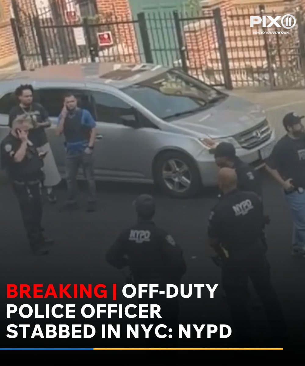An off-duty police officer was stabbed in the Bronx, police say
